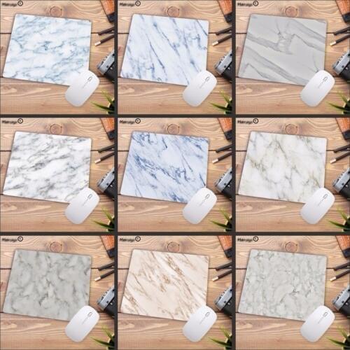 Mairuige Top Quality Modern White Marble Mousepads gamer gaming Mouse pads Speed mousepad Rubber Rectangle Mousemat 22X18CM