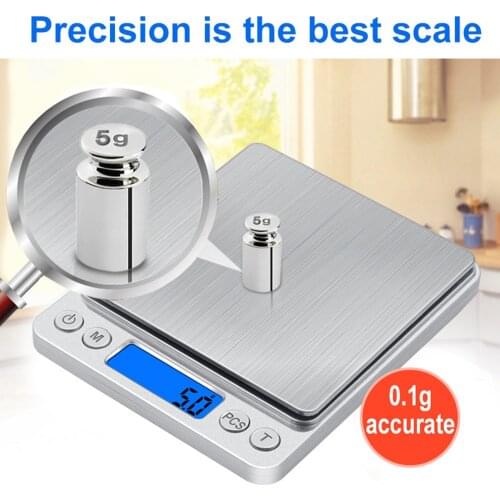 500/0.01g 3000g/0.1g High Accuracy Mini Digital Scale LED Portable Electronic Digital Scale Kitchen Jewelry Weight Balance Scale