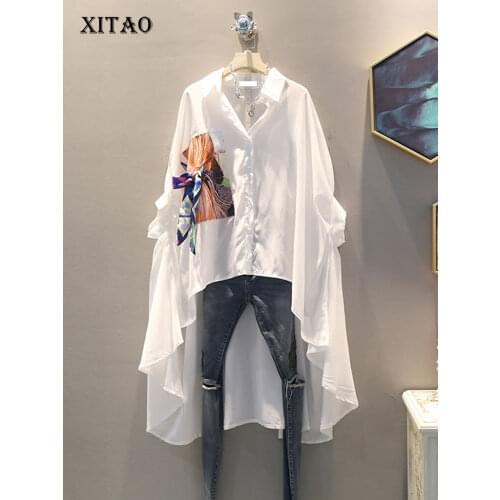 XITAO Black And White Blouses