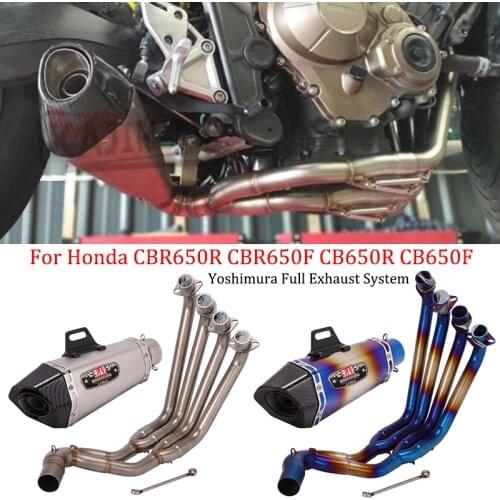 Yoshimura Motorcycle Full Exhaust System Modified Front Middle Link Pipe Muffler Slip On For Honda CBR650R CBR650F CB650R CB650F
