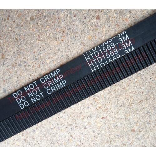 1 piece HTD3M timing length 1569mm teeth 523 width 25mm rubber closed-loop 1569 HTD 3M 25 STD S3M fit timing pulley CNC machine