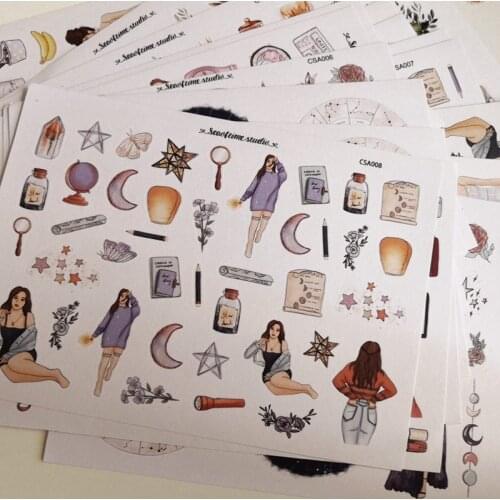1PC Kawaii Stationery Stickers Decoration Stickers DIY Ablum Diary Scrapbooking Label Sticker Stationery stickers aesthetic