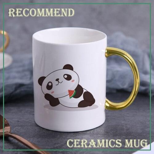 11oz Panda Coffee mug,Cute porcelain mug cup Gift High capacity coffee cup everything for the kitchen Drinkware KTDW-063