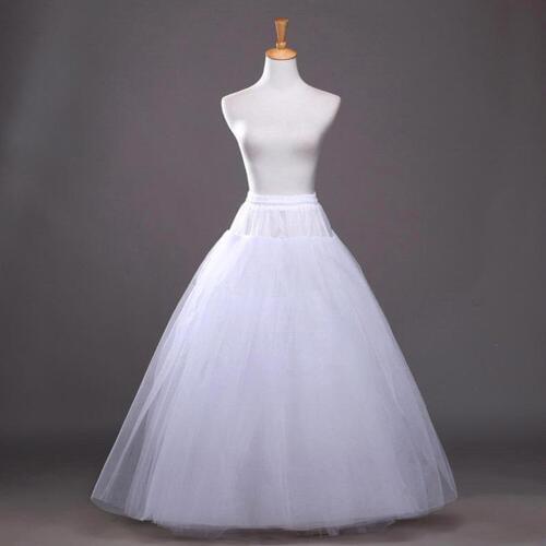 4 Layers Ball Gown Petticoats Womens White Hoopless Underskirt Wedding Dress Petticoat Slip Crinoline Bridal Wedding Accessories