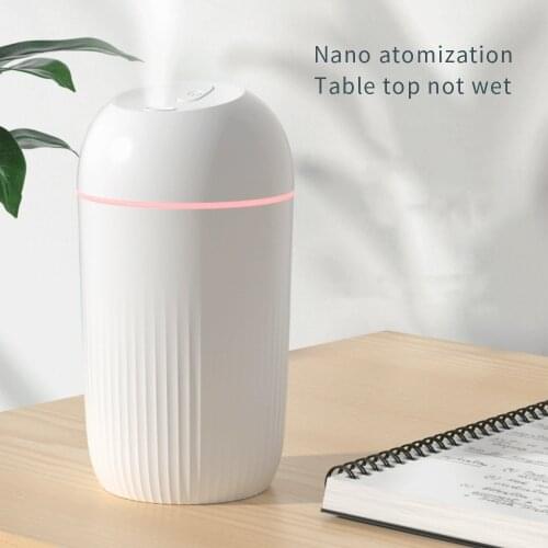 400ML large Capacity Silent Air Humidifier Colorful Night Light USB Plug Aroma Diffuser Continuous/Intermittent Mode Fine Spray