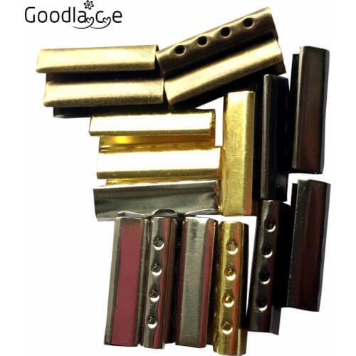 52 PCS Set Flat Openning Metal Aglets DIY Shoelaces Repair Replacement Shoe Lace Tips Head