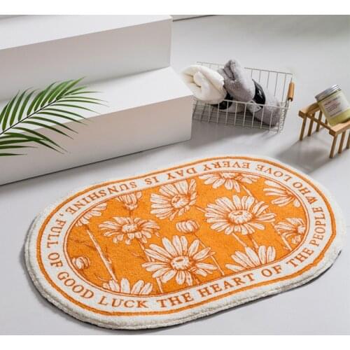 Oval Style Soft Water Absorption Floor Mat Anti-slip Bathroom Door Mat Bath Mat Home Decor Floor Rug Carpet Tapis 40*60/50*80cm