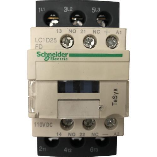 Authentic LC1D25FDC Coil 110VDC Three-pole Contactor 25A Motor New Original Power Load 15KW-500V Tesys LC1D 1NO + 1NC 110V DC