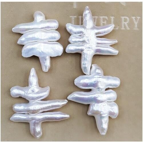 1pc Natural Freshwater Baroque Pearl Irregular Fishbone Loose Beads for Charms Jewelry Making DIY Bracelet Necklace Accessories