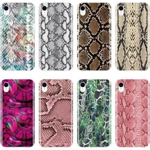 Luxury Snake Skin Animal Phone Case For iPhone 6 S 6S 7 8 X XR XS Max Silicone Soft Back Cover For Apple iPhone 8 7 6S 6 S Plus
