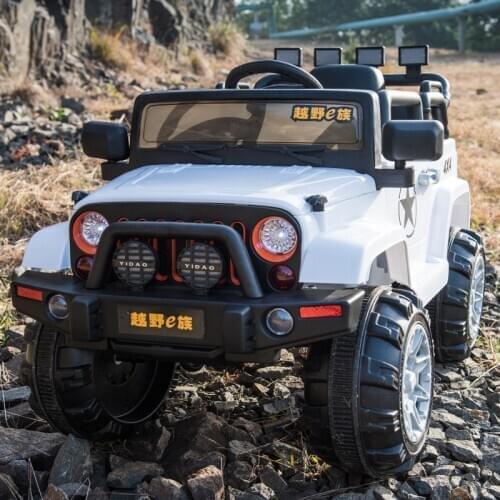 Childrens Electric Car Four-wheel Remote Control Car SShock Absorption Electric SUV Can Sit On Baby Toy Car