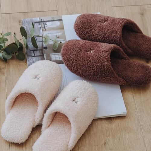 Indoor Cotton Slippers Female Home Couple Non-Slip Plush Cartoon Warm Male Shoes Woman Home Slippers Winter Slippers