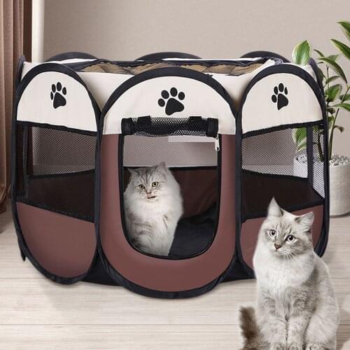 Pregnancy Delivery Room Portable Folding Pet Tent Dog House Octagon Cage For Cat Tent Playpen Puppy Kennel Fence Outdoor