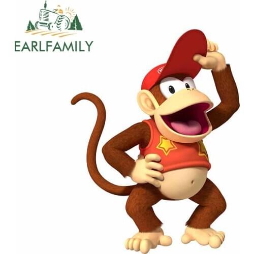 EARLFAMILY 13cm x 9.7cm for Arcade Donkey Kong Wall Car Sticker Personality Bumper Laptop Decal Kids Room Silhouette Graphics