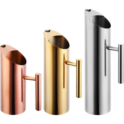 Bar cocktail pot stainless steel straight tie pot cold kettle juice pot cold kettle coffee pot kitchen kettle water jug carafe