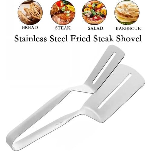 Kitchen BBQ Bread Utensil Set Fried Steak Shovel Fried Fish Shovel Barbecue Tong Clamp Stainless Steel Kitchen Bread Meat Clamp