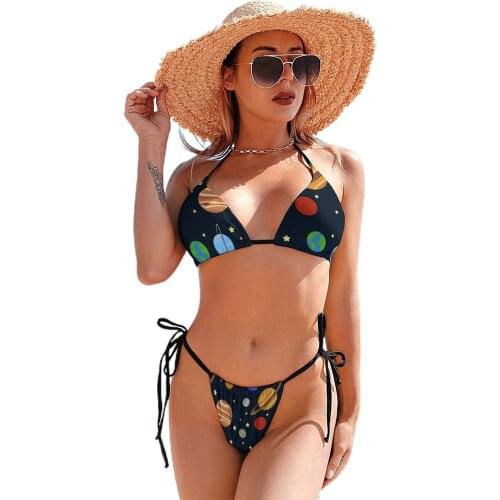 Galaxy Bikini Swimsuit Strap Skimpy Swimwear Surfing Teen Bulk Two Piece Bathing Suit