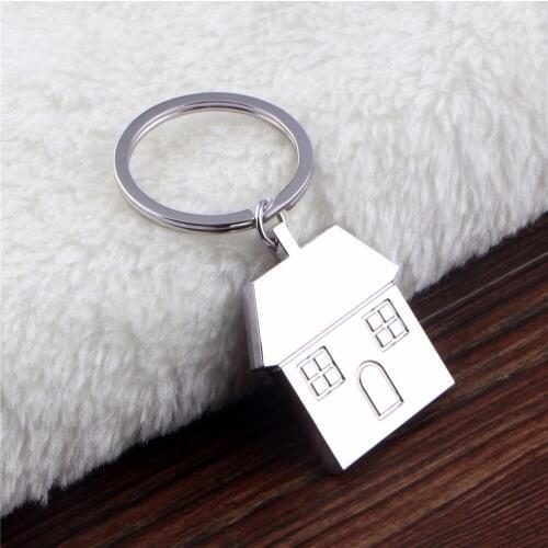 Lovely House Keychain Fashion Key Rings Warm Home Key Chains Metal Key Holder Woman Bag Charm Car Pendant Hanger