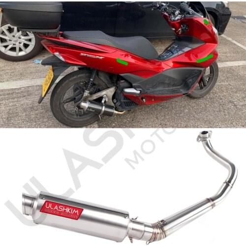 Motorcycle Full System Exhaust Muffler Modified Middle Link Pipe Slip-On PCX125 PCX150 PCX 125 150 2017 2018 2019 2020