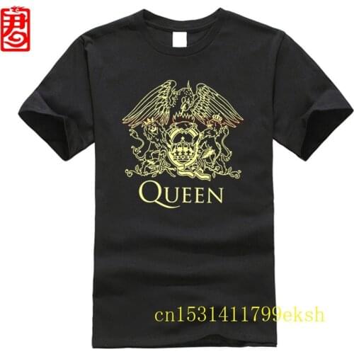 Mens T-shirts Summer Style Fashion Swag Men T Shirts. Queen Band Rock Music Logo Mens T-shirt