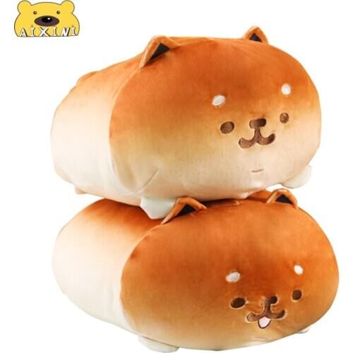 Soft Toy Bread Dog Plush Toys Pillow Hugs Animal Stuffed Toys Long Pillow Cushion Food Plush Funny Kawaii Pillow Girls' Gifts