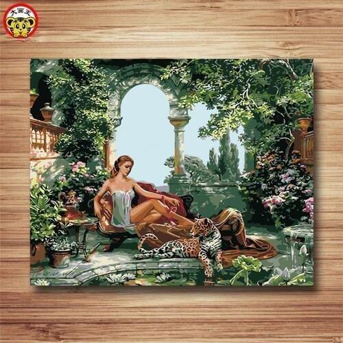 Painting by numbers art paint by number Beast tiger leopard Cat Animals picture DIY home decor wall art arrangement on canvas