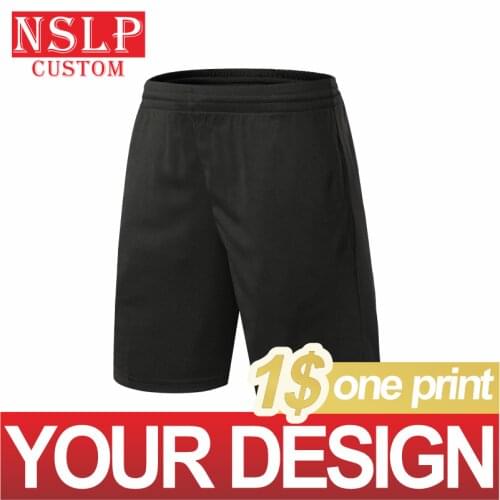 NSLP European Yards Summer Black Breathable and Quick-drying Sports Shorts Gym Workout Shorts Custom Your Personality Clothing