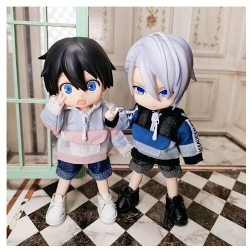 OB11 P9 baby clothing single product sweaters color matching pocket clothes doll clothes coat doll accessories