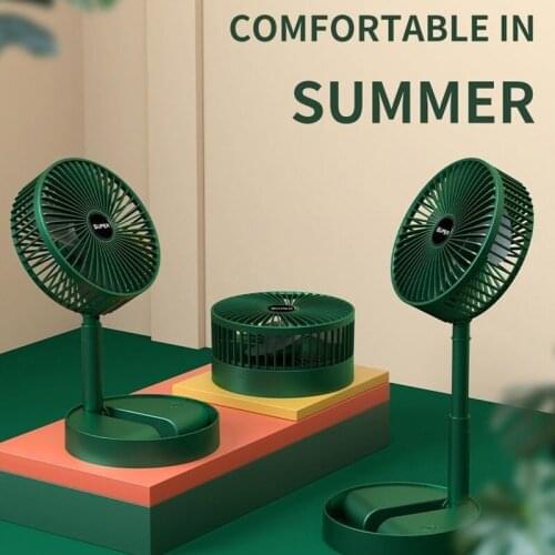 Mini Folding Telescopic Fan Portable Home Bedroom Office Outdoor Rechargeable Desktop Fan Usb Mute Adjustable Ventilation Cooler