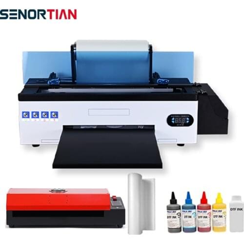 Senortian DTF Printer A3 T Shirt Printing Machine With Epson Head Clothes DIY DTG Printer PET Film Heat Press Transfer Kit Set