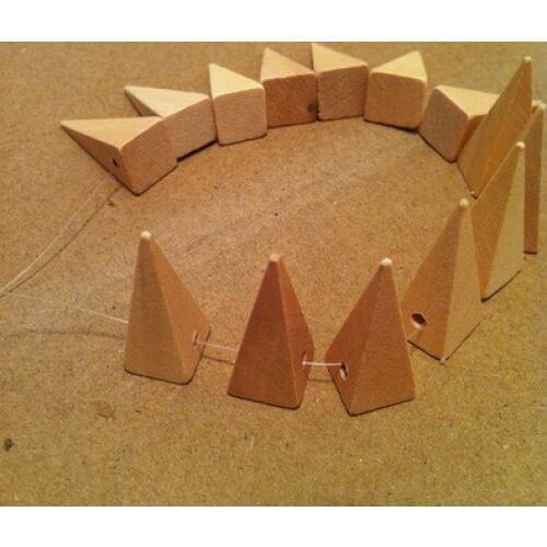 Somsoar Jewelry Wholesale Unfinished Wooden Beads Geometric Beads Bracelet Beads 50pcs/lot SMT-209