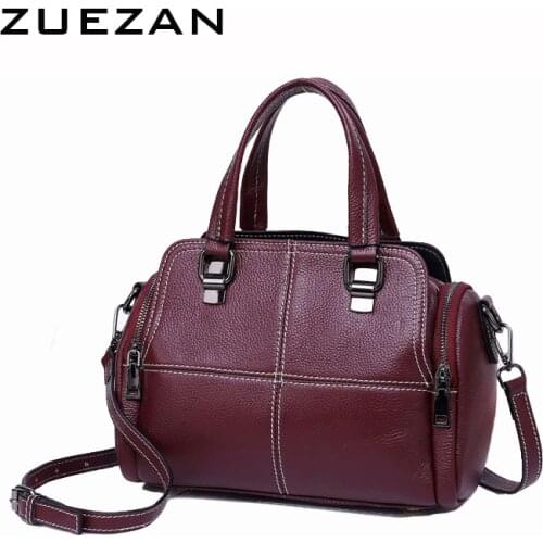 3 Compartments Satchel Handbag, 100% Real Cow Skin,Womens Genuine Leather Shoulder Bag, Cross body Messenger Bag, A567