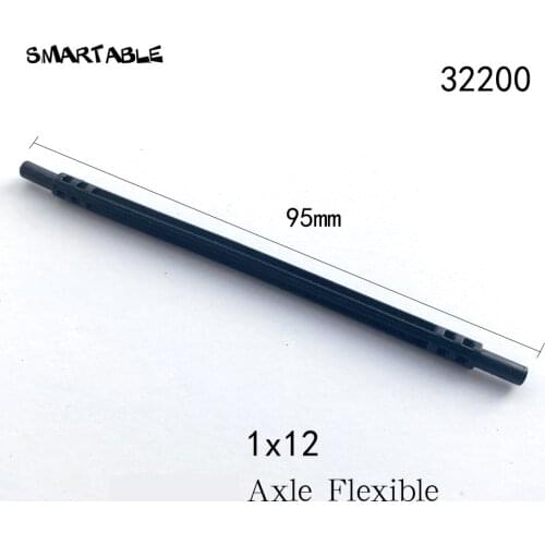 Smartable High-Tech Axle Flexible 1x12 95mm Building Blocks MOC Parts Toys For Kids Educational Compatible 32200 20pcs/lot
