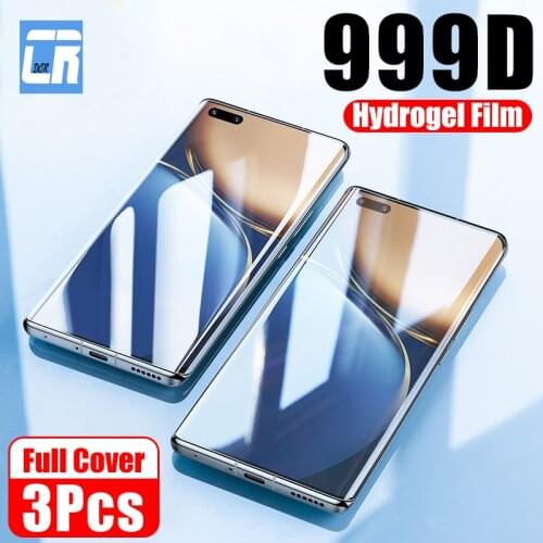 3Pcs Screen Protector Hydrogel Film For Honor Magic 3 50 30 20 Pro X20 50 SE 8X MAX 9C 8C Huawei Mate 20x Y9a Y9s Y7a Not Glass