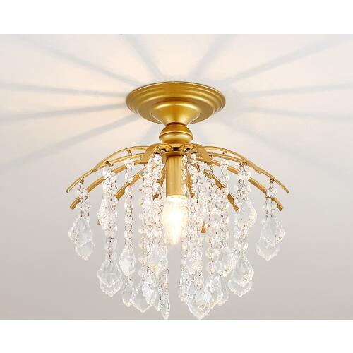 Gold Crystal Ceiling Lights For Ceiling Luxury Modern Bedroom LED Lustres De Cristal Home Indoor Lighting Fixtures