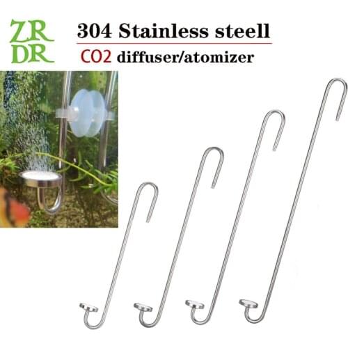 ZRDR Aquarium CO2 Diffuser Stainless Steel Material Atomizer Ceramic Disc Refiner, Used For Aquatic Plant Growth Accessories