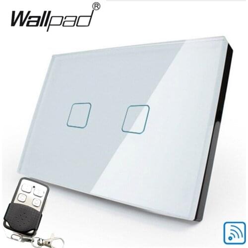 118*72mm 2 Way Remote Switch US Wireless 1 2 3 Gang Double Control Smart Wall Light Touch Switch AC 110V -240V
