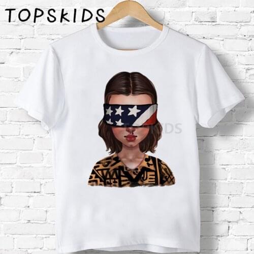 2021 Stranger Things Season 3 T shirt Eleven Funny Baby Boys Tops Children Cartoon Girls Clothes Summer Kids T-shirt,HKP5317