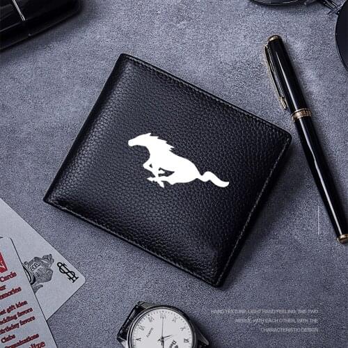 Auto Accessories Leather credit card storage drivers license bag For Ford Mustang Shelby GT