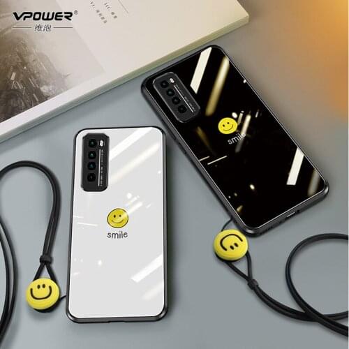 Phone case for Huawei Nova 7 pro 7 5G Tempered Glass Case Colorful Smooth love girl men Protector Cover for huawei nova7 pro 7