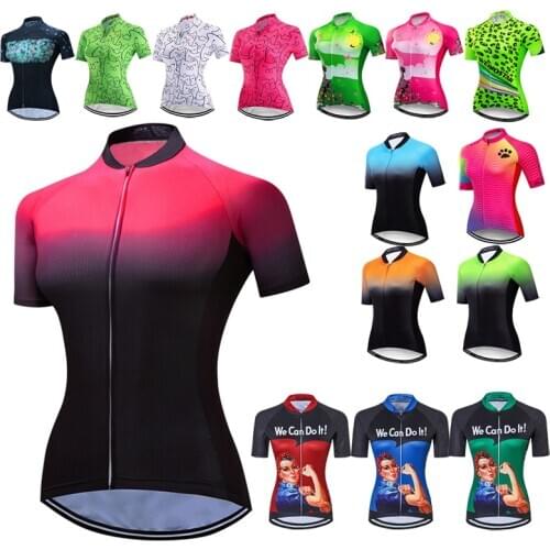 JPOJPO Cycling Jersey Women Summer Short Sleeve Uniform MTB Bike Clothing Tops Ladies Bicycle Shirts Maillot Ciclismo