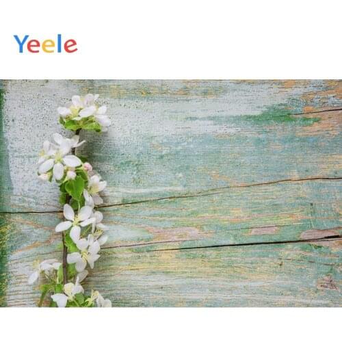 Yeele Fade Grunge Wooden Boards Flowers Pet Doll Food Photo Background Customized Newborn Photographic Backdrop For Photo Studio