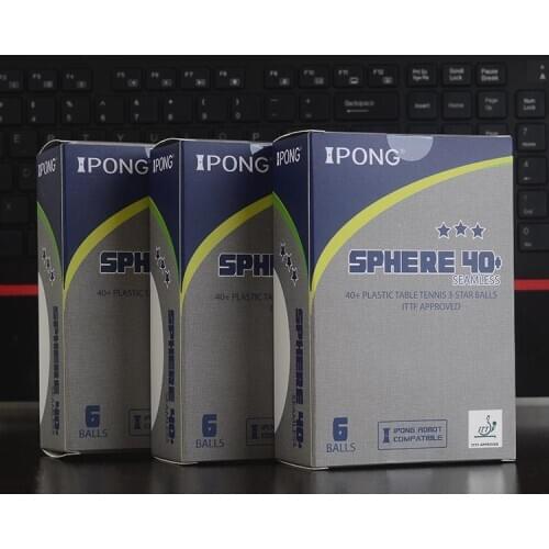 ITTF Apprved Americane Ipong 3 Star 40+ New Material Seamless PP Ball Table Tennis ball / ping pong ball 6pcs/pack