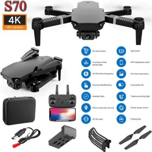 4K 1080P HD Camera WiFi RC Quadcopter Fpv Air Pressure Altitude Hold Foldable Drone Helicopter Toy Gift For Children Adults