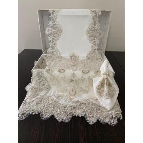 Leke Tutmaz Lüx Masa Örtüsü Takımı Yemek Seti 12 Kişilik