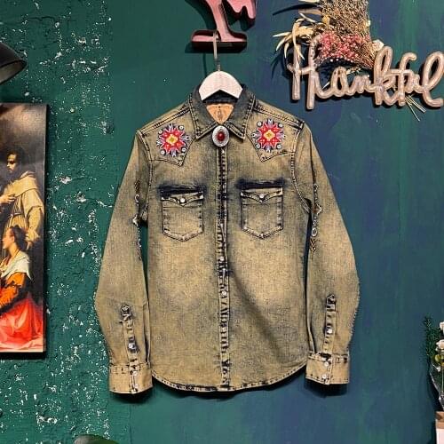 MIOVIOHIO Mens Denim Shirts