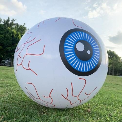 Halloween Inflatable Eyeballs Decoration Remote Controlled LED 16 Inch LED Luminous Eyeball Discoloration Party Patio Bar Decor