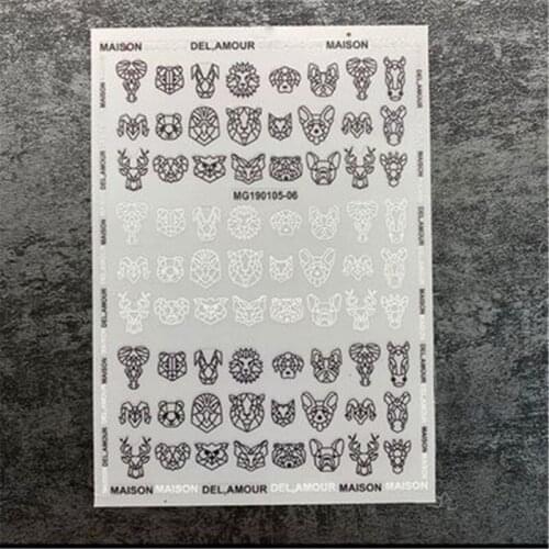 Japanese Style New Arrive Nail Stickers Animals Water Mark Traceless Nail Decals Adhesive Nail Art Hand Decor Women Gril Gifts