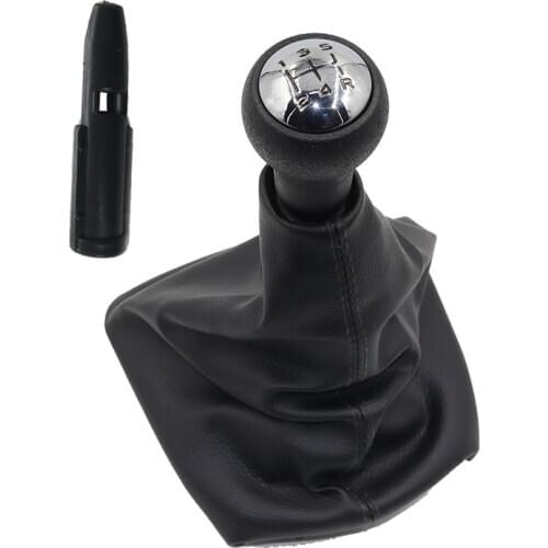 Chrome & Leather Car Shift Gear Knob Lever Gaitor Boot Cover For Citroen C2 C4 Picasso for Peugeot 206 306 307 308 3008