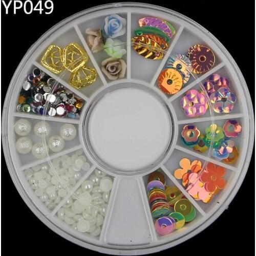 New Nail Rivet Jewelry 3D Colourful Hollowed Out Manicure Jewelry Nail Patch 100pcs/piece 3D Nail 17 Shapes Diy Phone Shell